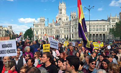 La marcha partió de la Plaza Cibeles en Madrid.
