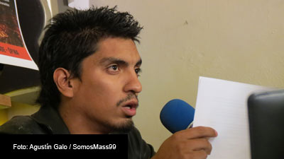 Vidar Estrada de la Asamblea Popular Guanajuatense expuso que la exigencia sigue siendo la misma: justicia y la presentación con vida de los 43 estudiantes desaparecidos.