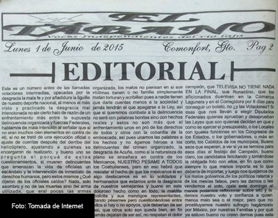 La publicación de corte político.